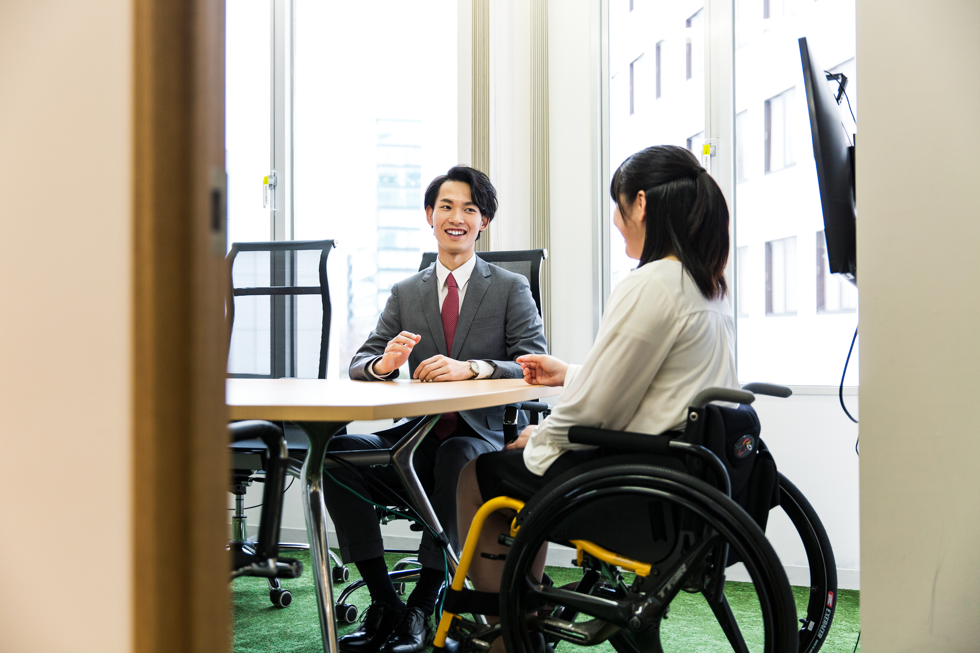 障がい者の方へ向けた相談窓口の様子